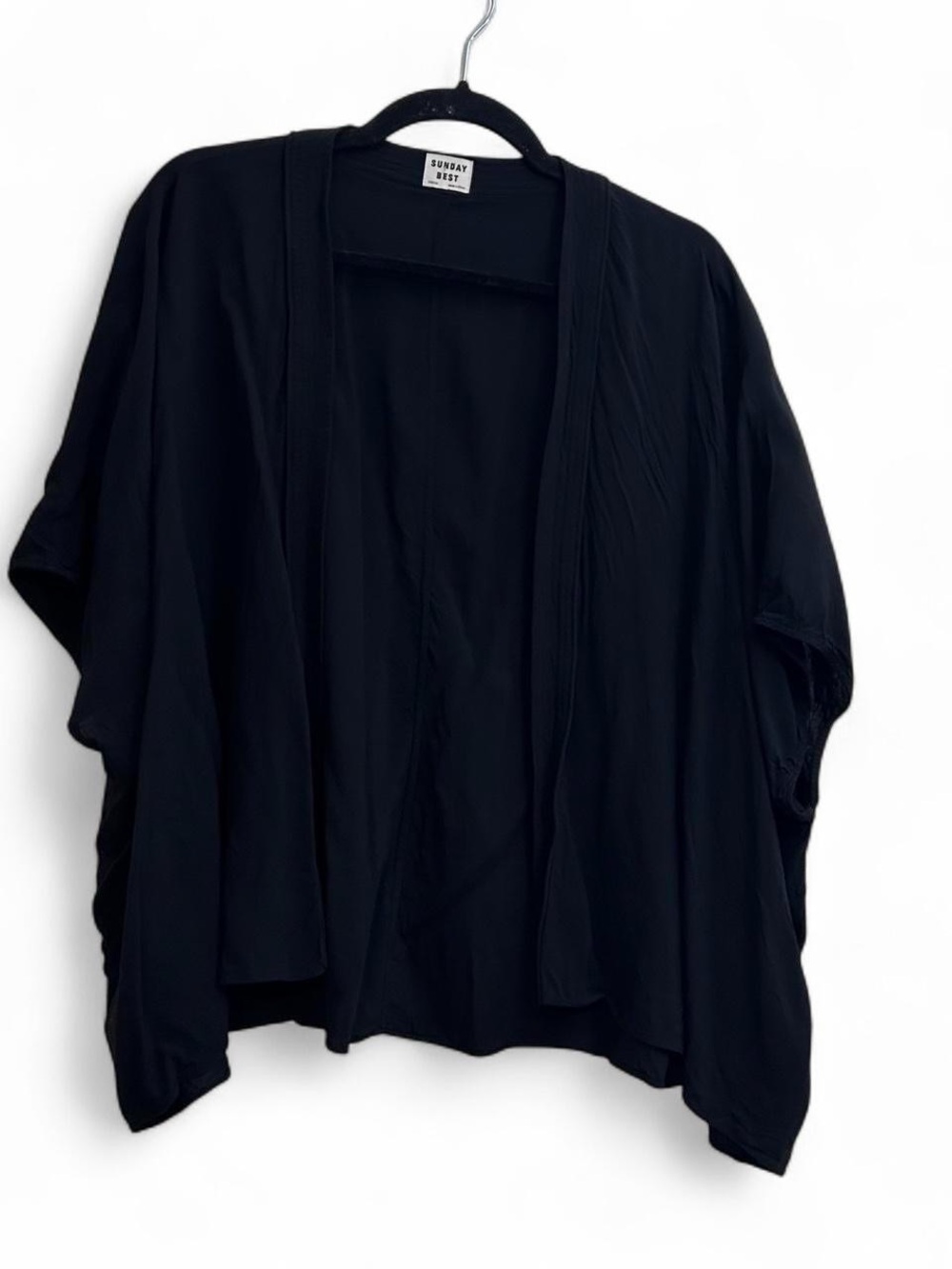 Sunday Best Black Open Drape Cardigan